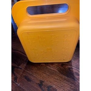 Tupperware yellow alphabet lunch case box